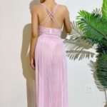 Noir Lace Sheer Maxi Lingerie Gown