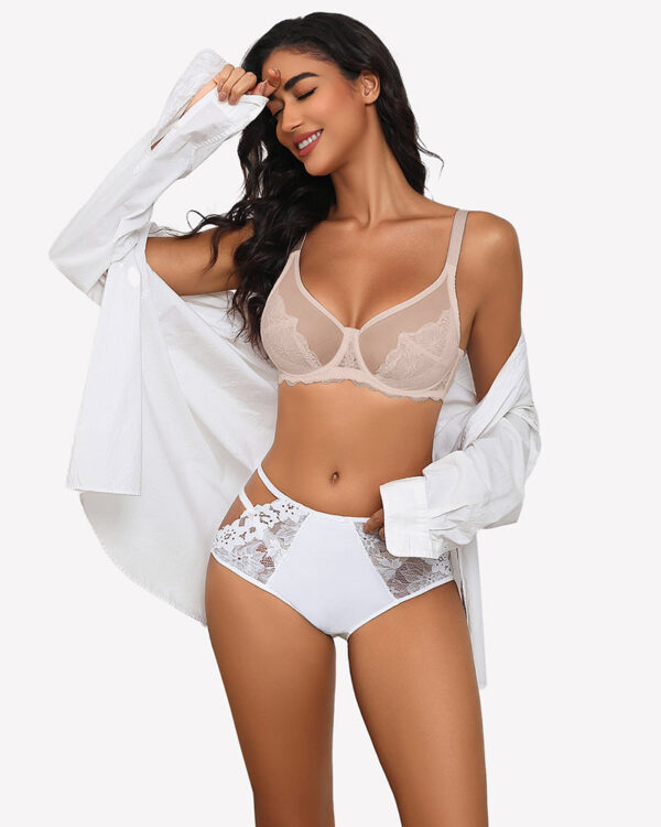 Lace Bra Full Coverage Mesh Bra