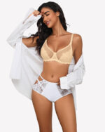 Lace Bra Full Coverage Mesh Bra