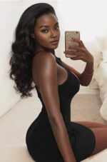 Alluring Busty Cut-Out Seamless Lingerie Dress