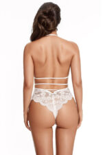 Black Lace Halter Teddy