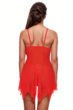 Midnight Lace Whisper Sheer Babydoll & Robe Set