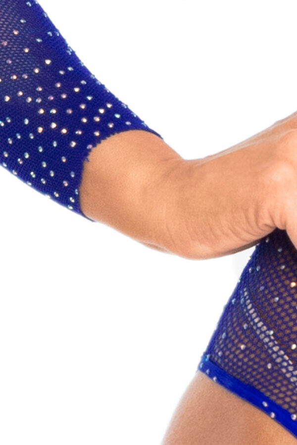 Rhinestone Fishnet Bodysuit