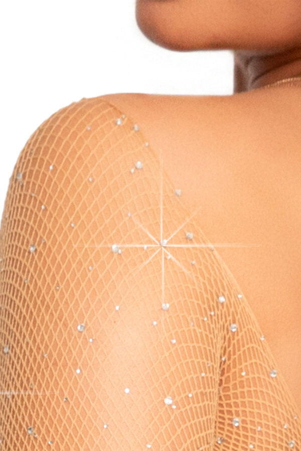 Rhinestone Fishnet Bodysuit