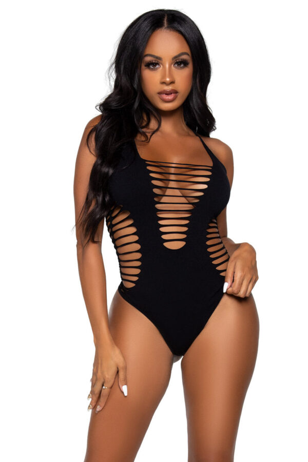 Black Cutout Seduction Teddy