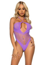 Purple Hexi Net Halter Teddy