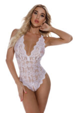 Sensual Split Crotch Lace Teddy