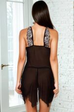 Lace Inset Jagged Hem Babydoll