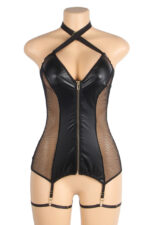 Edgy Pleather Halter Chemise