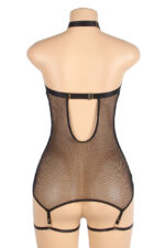 Edgy Pleather Halter Chemise