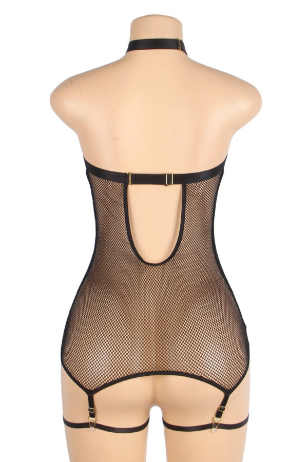 Edgy Pleather Halter Chemise