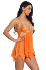 Lace Inset Jagged Hem Babydoll