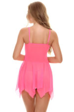 Blue Lace Babydoll with Jagged Hem