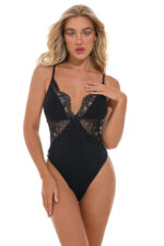 Introducing the Minimog Ribbed Lace Trim Teddy