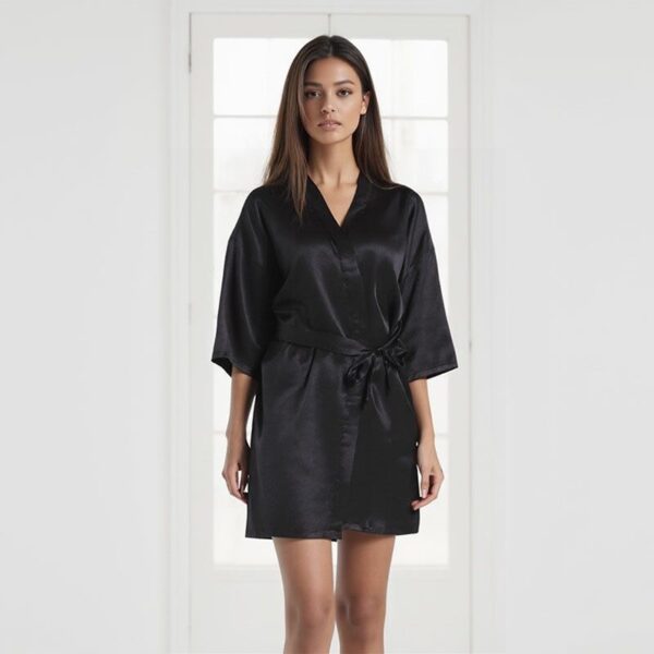 Luxe White Satin Night Robe