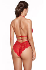 Black Lace Halter Teddy