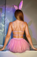 Pastel Pink Ruffle Bunny Costume Set