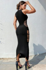 Cutout Lace-Up Sleeveless Maxi Dress