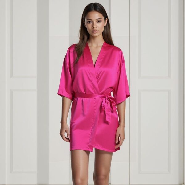 Luxe White Satin Night Robe