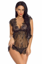 Classic Black Lace Babydoll