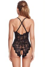 Sensual Split Crotch Lace Teddy