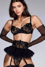 Floral Tulle Ballerina Bra & Skirt Set