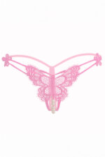 Butterfly and Pearls Crotchless Thong