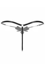 Embroidered Butterfly Pearl Thong