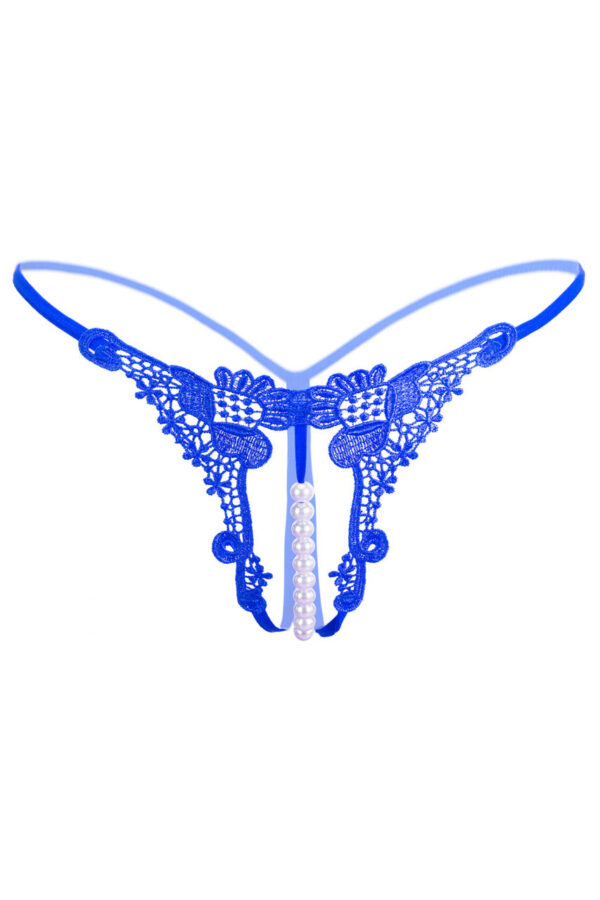 Embroidered Pearl Thong