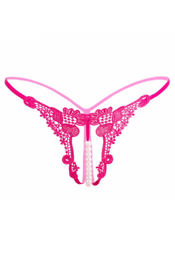 Embroidered Pearl Thong