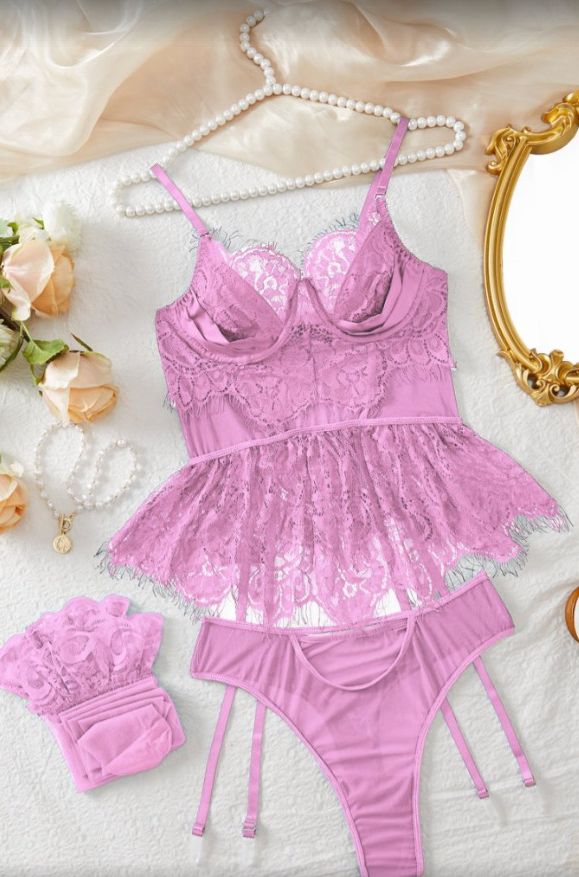 Scarlet Lace Seduction Teddy