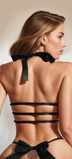 Crimson Desire — Halter Bow Lingerie Set