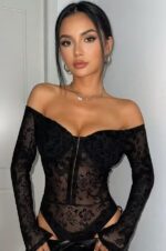 Off-Shoulder Lace Date Night Bodysuit