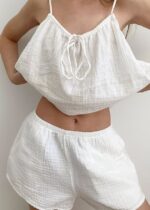 Effortless White Linen Romper