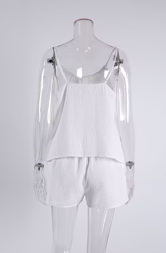 Effortless White Linen Romper