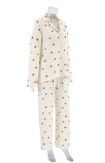 Red Heart Print Pajama Set