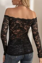 Burgundy Off-Shoulder Lace Bodysuit