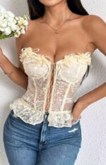 Vintage Apricot Corset Top