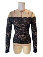 Burgundy Off-Shoulder Lace Bodysuit