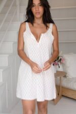 Textured Cotton Night Dress