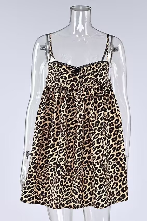 Wild Thing Leopard Babydoll Dress