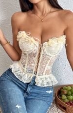 Vintage Apricot Corset Top