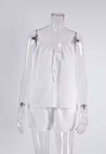 Effortless White Linen Romper