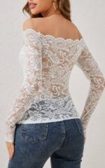 Burgundy Off-Shoulder Lace Bodysuit