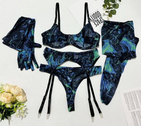 Leopard Print Seduction Lingerie with Long Gloves