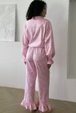 Pink Gingham Tie-Front Lounge Set