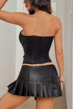 Edgy Leather & Lace Corset