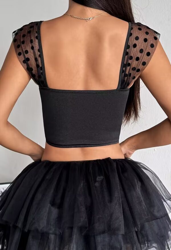 Retro Polka Dot Corset Top