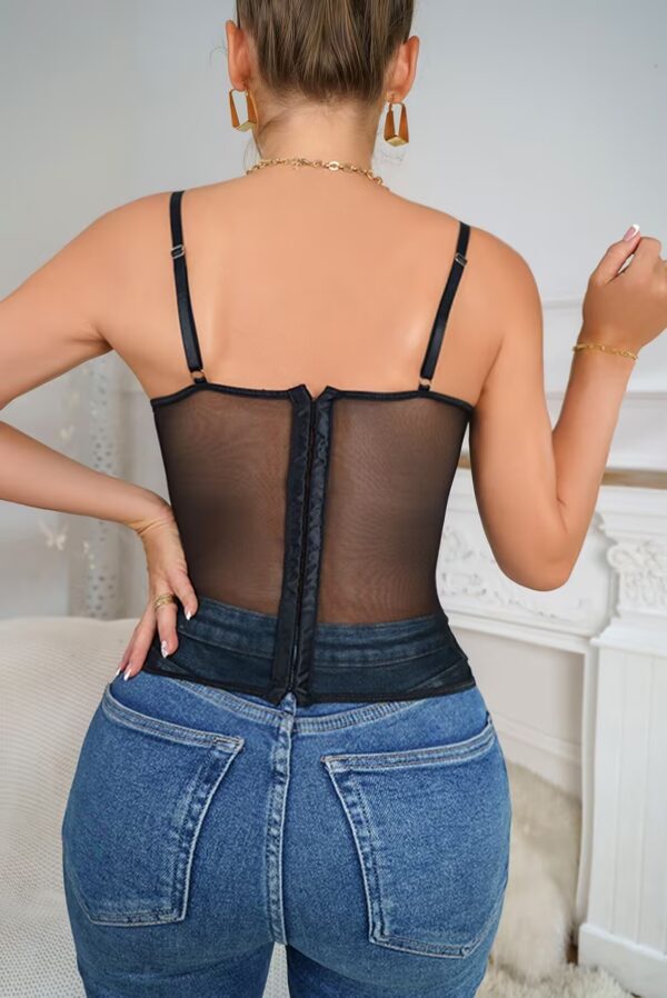 Black Lace Underwire Bustier Top