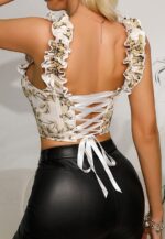 Vintage Floral Bustier Top